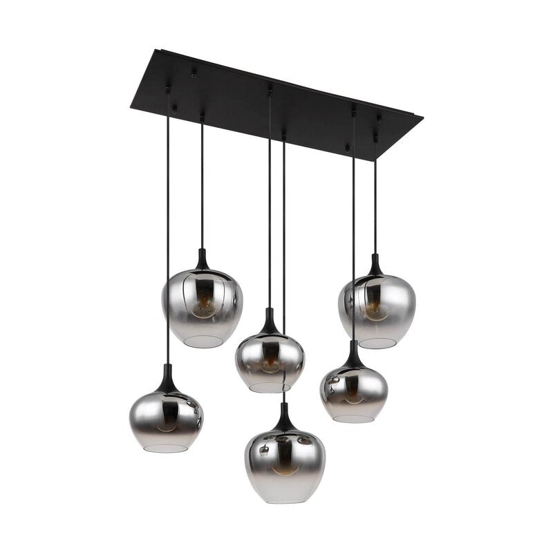 Globo Hängelampe Pendelleuchte Maxy Glas rauchgrau Beleuchtung Länge 86 cm - 9007371435401