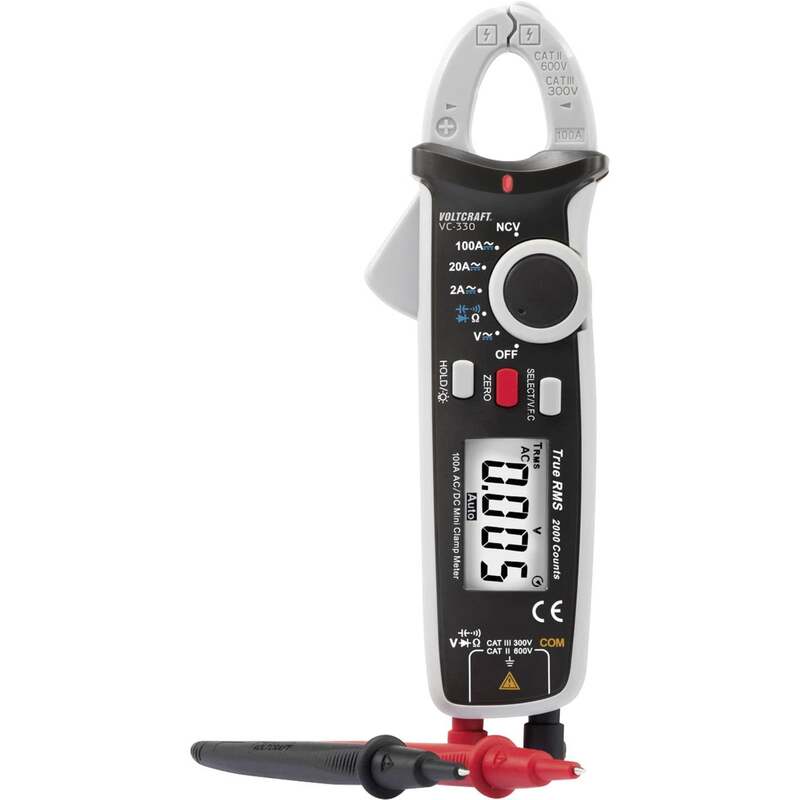Voltcraft VC-330 Stromzange Multimeter Spannungsmesser digital CAT II CAT III - 4016138958751