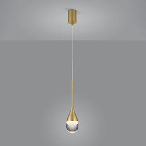 B-Ware Helestra Hängeleuchte Pendelleuchte LED gold matt Glas Aluminium transparent