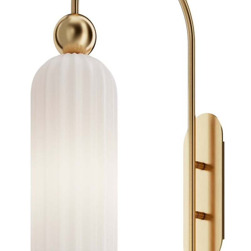Maytoni Wandleuchte Wandlampe Antic dimmbar Leuchte Metall Glas messing weiß - 4251110031767