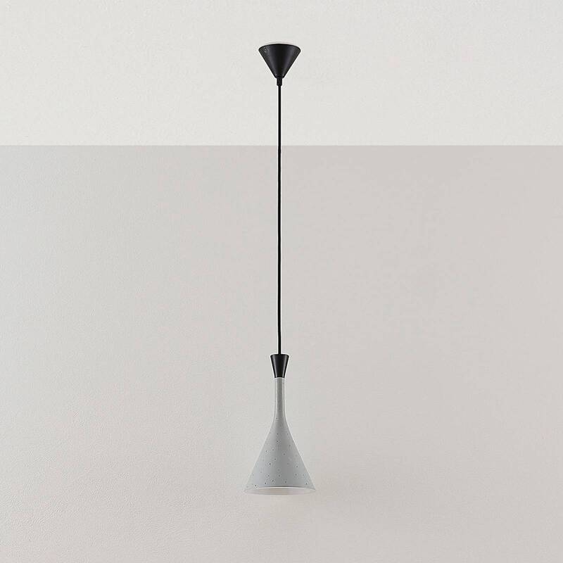 Lindby Hängelampe Hängeleuchte Flynn LED Pendelleuchte dimmbar betongrau Ø16cm - 4251096546026