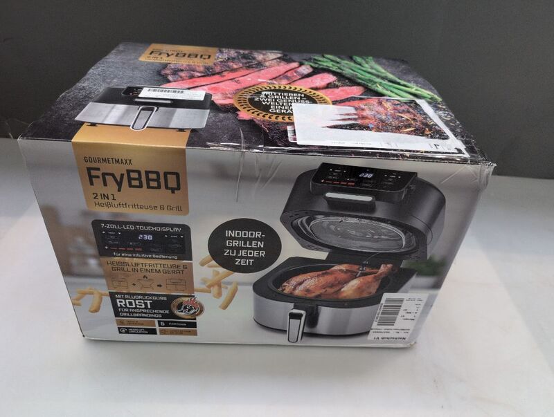 GourmetMaxx Heißluft-Fritteuse 5l 2000W Fritteuse Airfryer Grillfunktion Zubehör - 4067522092032