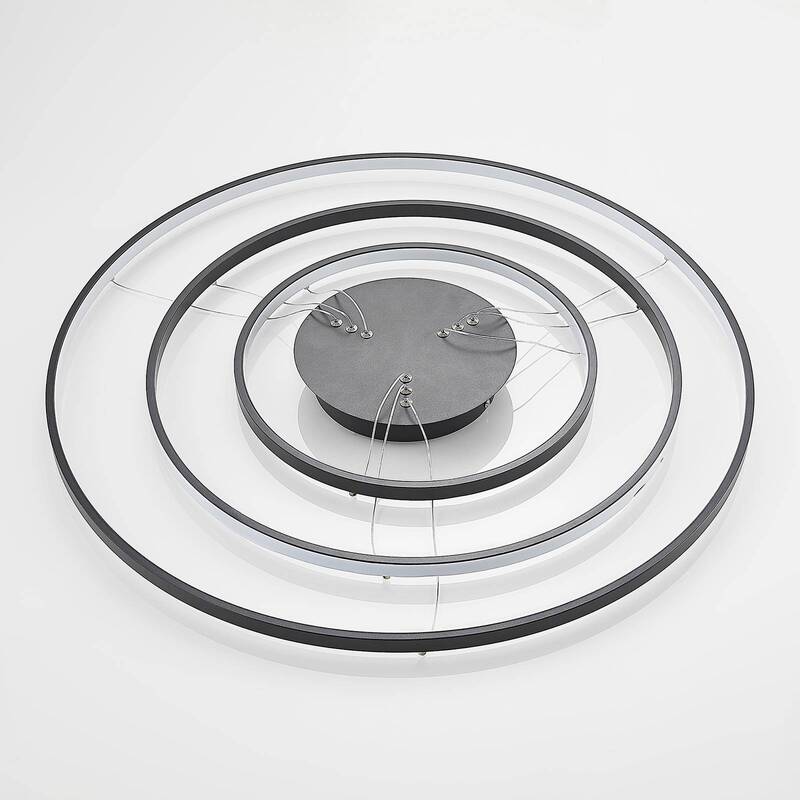 Lucande Pendelleuchte Hängelampe LED schwarz Ezana Leuchte dimmbar Aluminium - 4251911705157