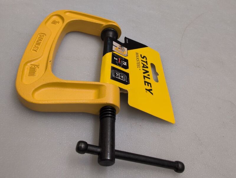 Stanley C-Klemme Spannweite 75mm schwarz-gelb 670g max. Klemmöffnung 7,5cm - 3253560830335