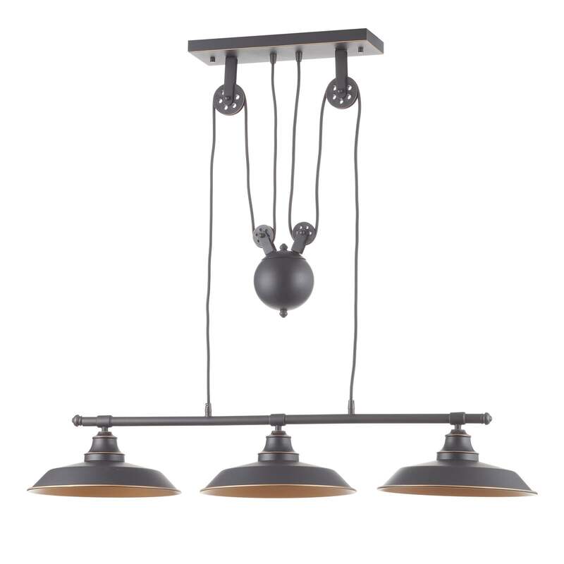 Westinghouse Hängeleuchte Iron Hill Hängeleuchte Lampe Leuchte 3fl. E27 schwarz - 4895105610751