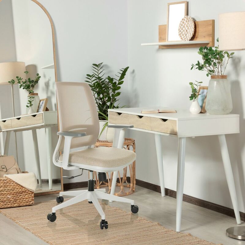 hjh OFFICE Bürostuhl Drehstuhl Stuhl Netzstoff höhenverstellbare Lordosenstütze - 4064323037231