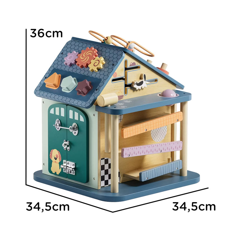 TOPBRIGHT Activity Haus 12-in-1 aus Holz für Kinder ab 18 Monaten - 4260771795031