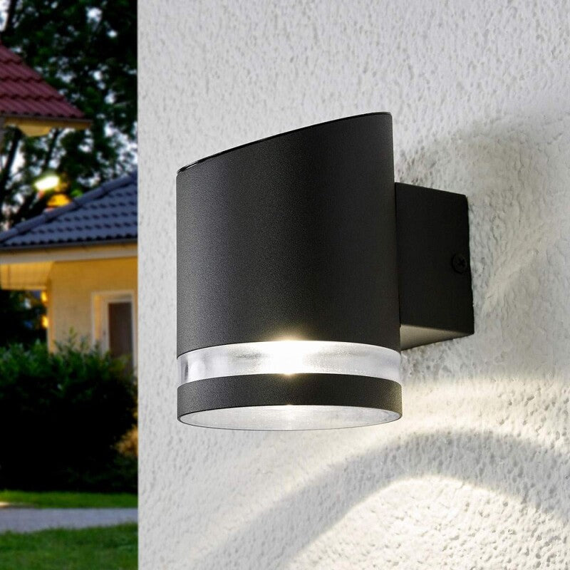 Lindby Außenleuchte Wandleuchte Melinda LED Gartenlampe Edelstahl grau 9x13cm - 4251096542295