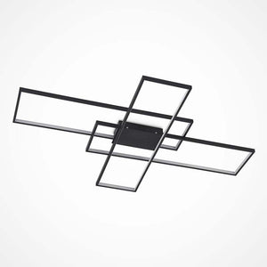 B-Ware Lindby Deckenleuchte Tetson LED Lampe dimmbar schwarz 3200 Lumen 99x68cm Licht
