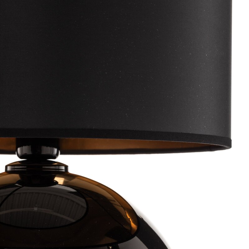 TK Lighting Tischleuchte Palla Ø 36 cm schwarz/gold Lampe Leuchte Leselampe E27 - 5901780550813
