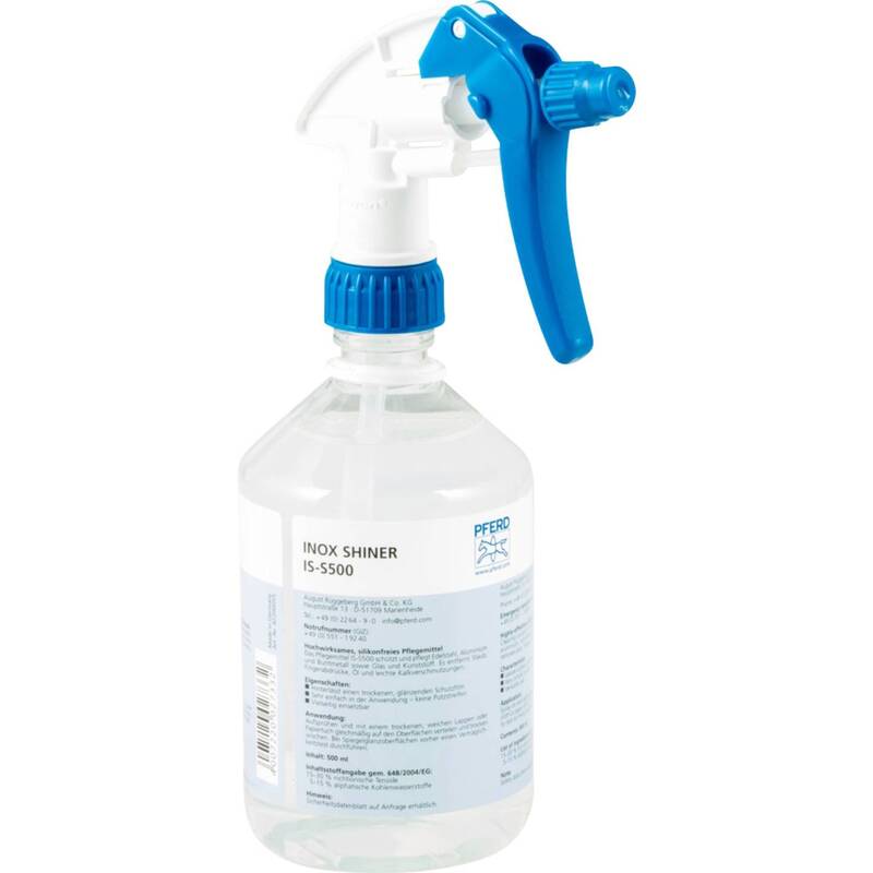 PFERD Pflegemittel Edelstahlreiniger Reinigung INOX SHINER IS-S 500 ml 5 STÜCK - 4007220027332