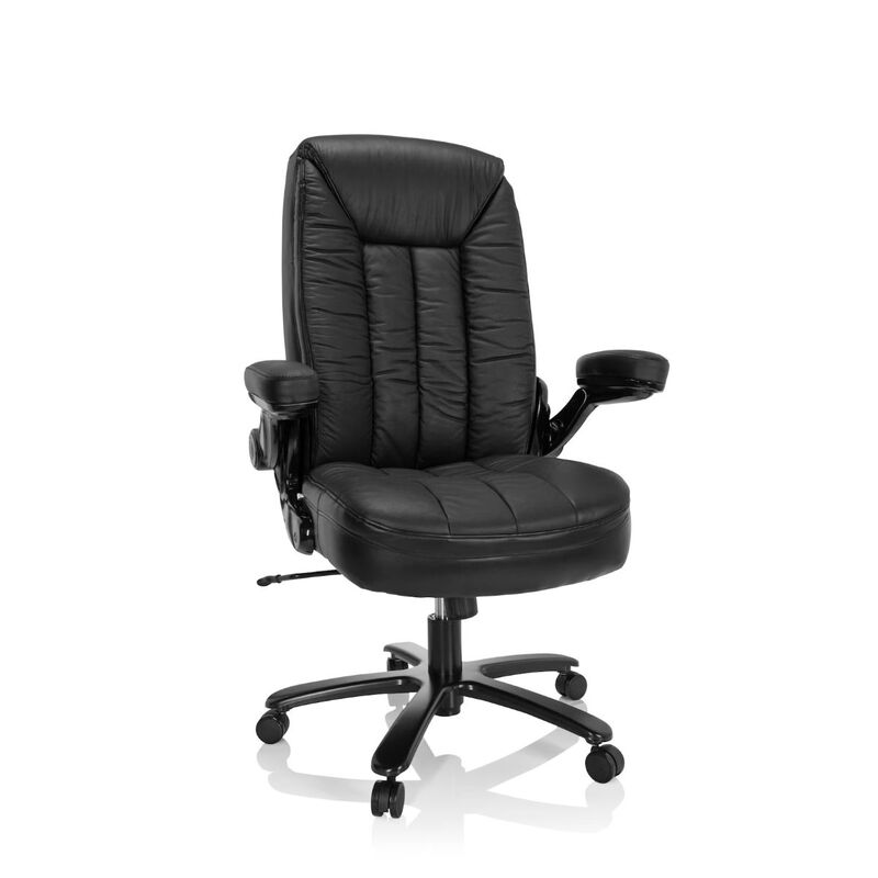 hjh OFFICE XXL Drehstuhl INSTRUCTOR III Leder ergonomisch klappbare Armlehnen - 4064323017509