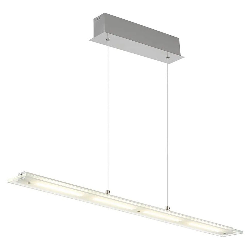 Globo Pendelleuchte Hängeleuchte Novak LED Lampe dimmbar nickel 88cm Höhe 150cm - 9007371586028