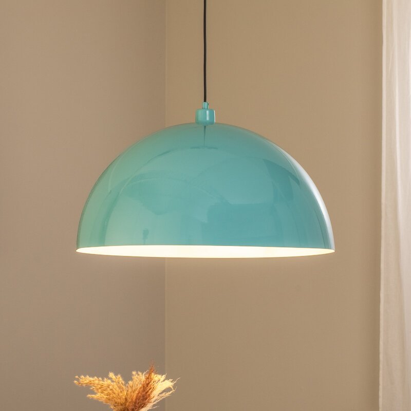 Opviq Kure Hängeleuchte Pendelleuchte türkis Metall Ø 60 cm E27 Esszimmerlampe - 8684283485673