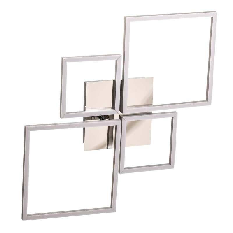 Briloner Deckenleuchte Frame LED Lampe dimmbar 4-flammig Aluminium 75x46,7cm - 4002707402381