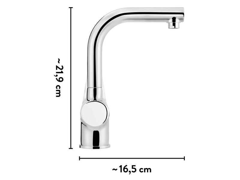 baliv Waschtischarmatur WT-5061 Chrom 360° schwenkbar Waschbeckenarmatur Armatur - 4007874102744