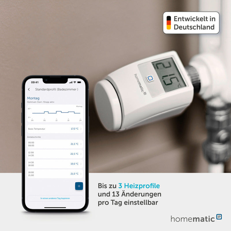 Homematic IP Heizkörperthermostat HmIP-eTRV-2 Smart Thermostat App Steuerung - 4047976402809