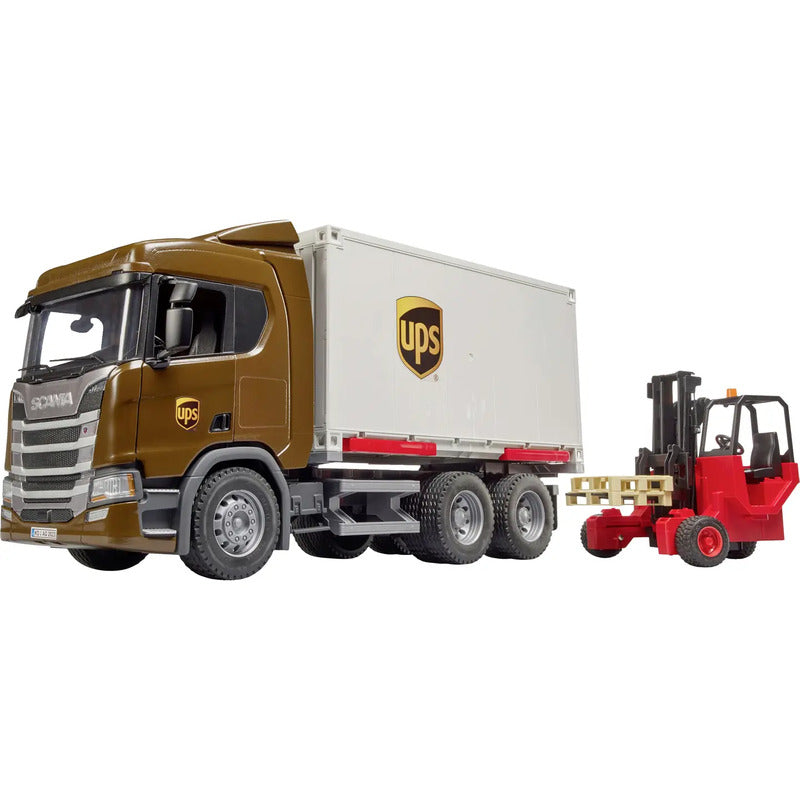 bruder Scania Super 560R Logistik LKW mit Mitnahmestapler Modell-LKW Modellauto - 4001702035822