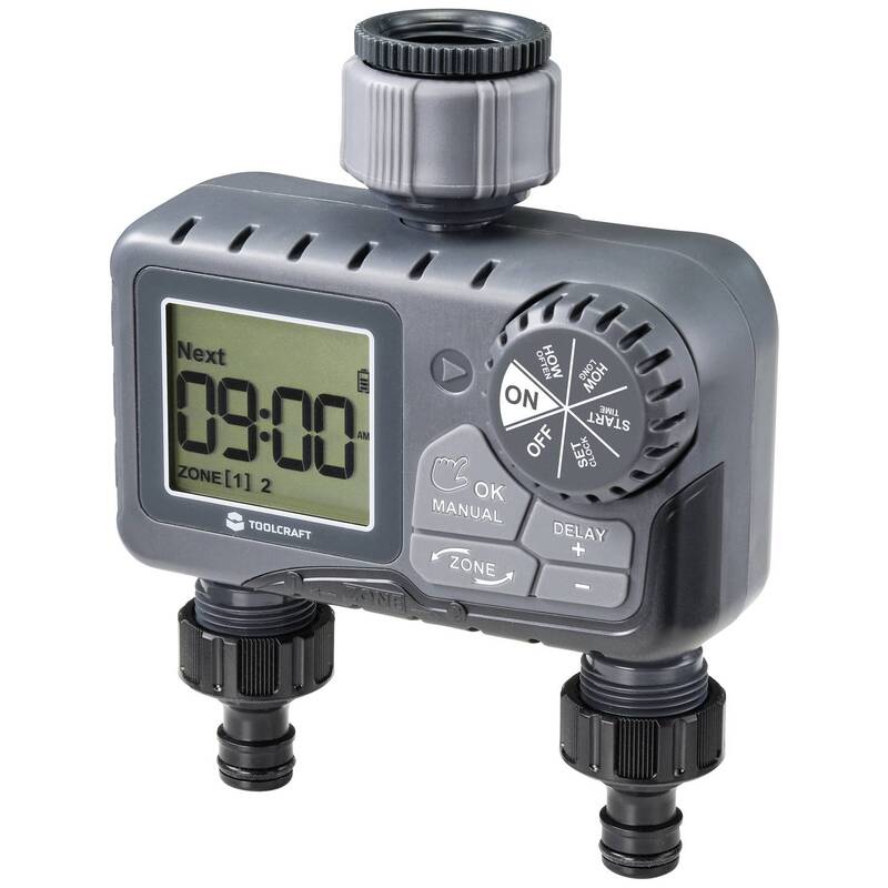Toolcraft Bewässerungssteuerung Duo Gartenbewässerung digital 1-239min IPX4 - 4064161188058