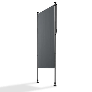 B-Ware Senkrechtmarkise Barbados grau UV-beständig Sichtschutz ohne Bohren 100x310cm