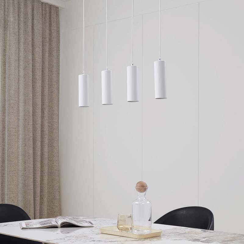 Lindby Hängeleuchte Joffrey LED Pendelleuchte Lampe dimmbar weiß 76cm 4-flg - 4251096573022
