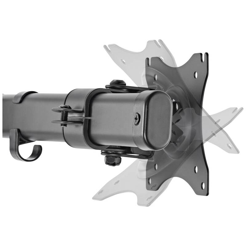 SPEAKA Monitor Wandhalterung SPTVM512 Doppelhalterung PROFESSIONAL schwarz Stahl - 4064161214832