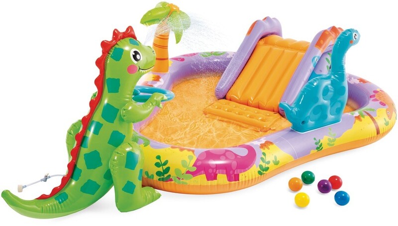 Intex Dino Park Inflatable Kids/Childrens Outdoor Water Play Center 2y+ - 6941057428628