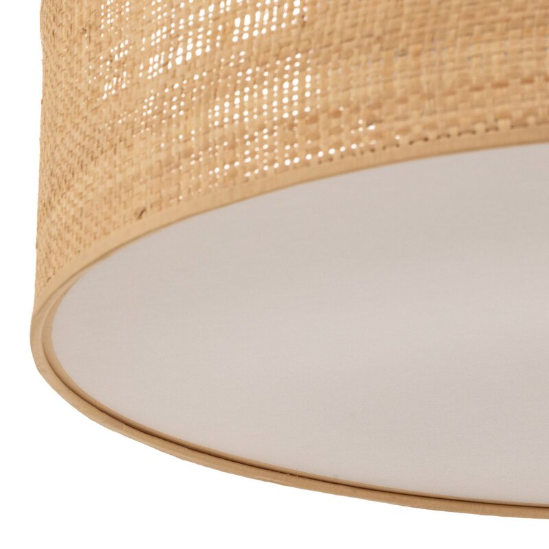 Euluna Deckenleuchte Leano Deckenlampe Deckenlicht Leuchte beige rund aus Rattan - 5902693774884