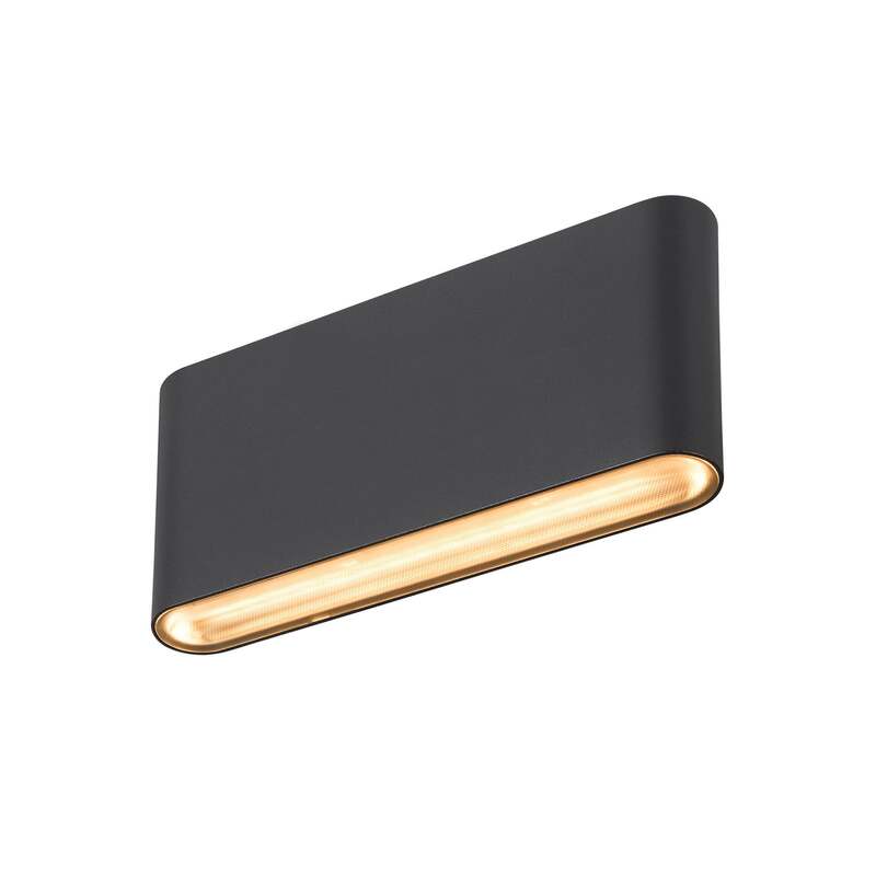 SLV Außenwandleuchte Wandlampe Oval CCT 17,5cm LED schwarz IP65 860 Lumen - 4024163273442