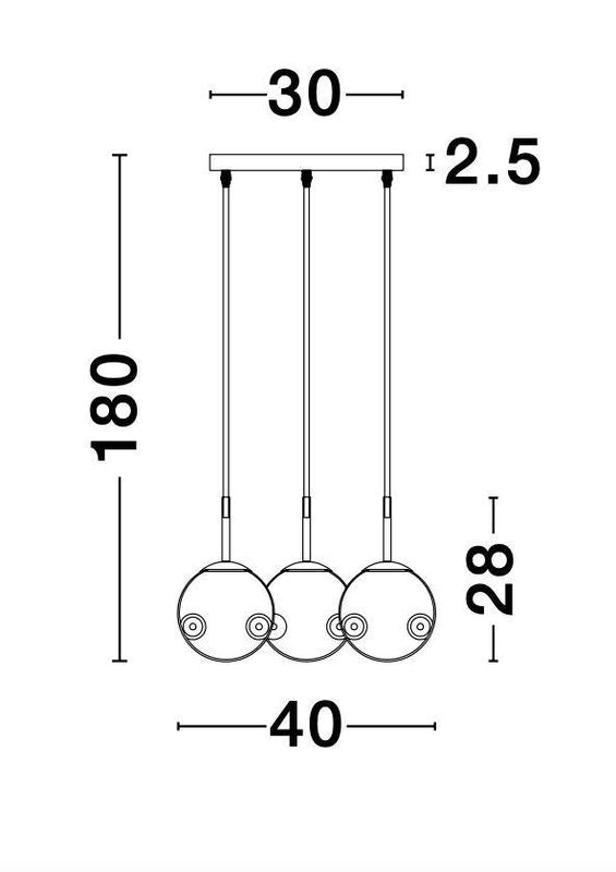 Nova Luce Pendelleuchte Hängeleuchte SPADA Gold E27 LED 3-flammig dimmbar Glas - 5212017420978