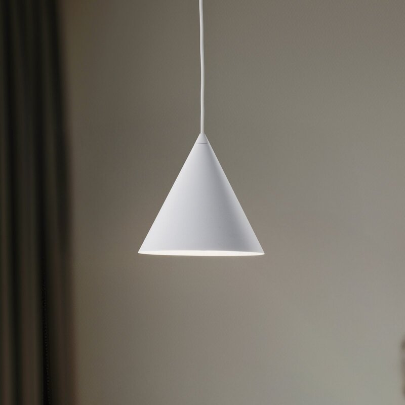 Hängeleuchte Cono Leuchte Lampe weiß Stahl Ø 19 cm einflammig - 5906135100071