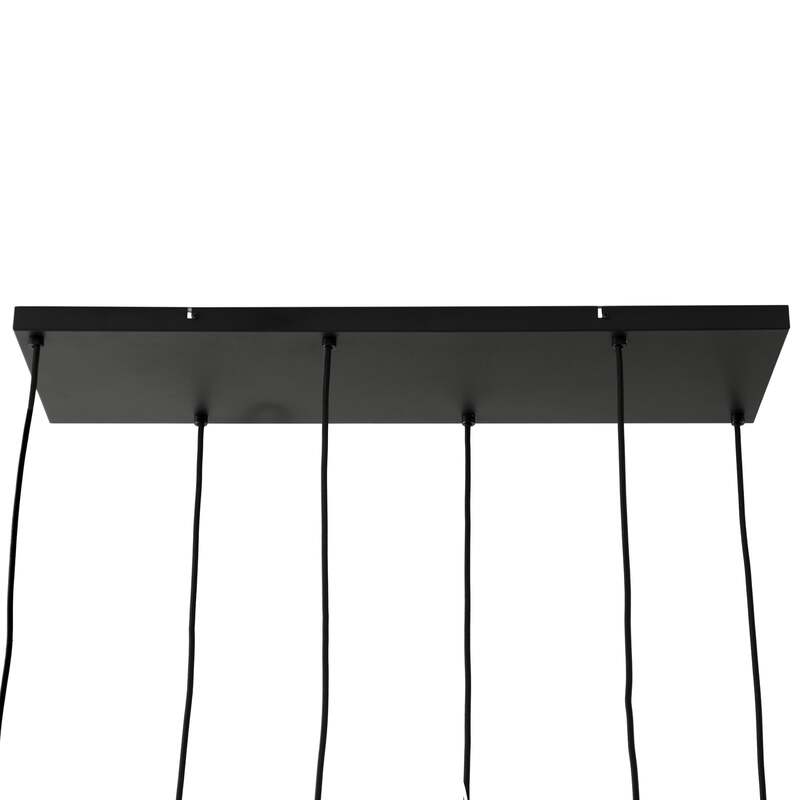 Lindby Hängelampe Hängeleuchte Ovelia LED Pendelleuchte dimmbar braun 6-flammig - 4251911775280