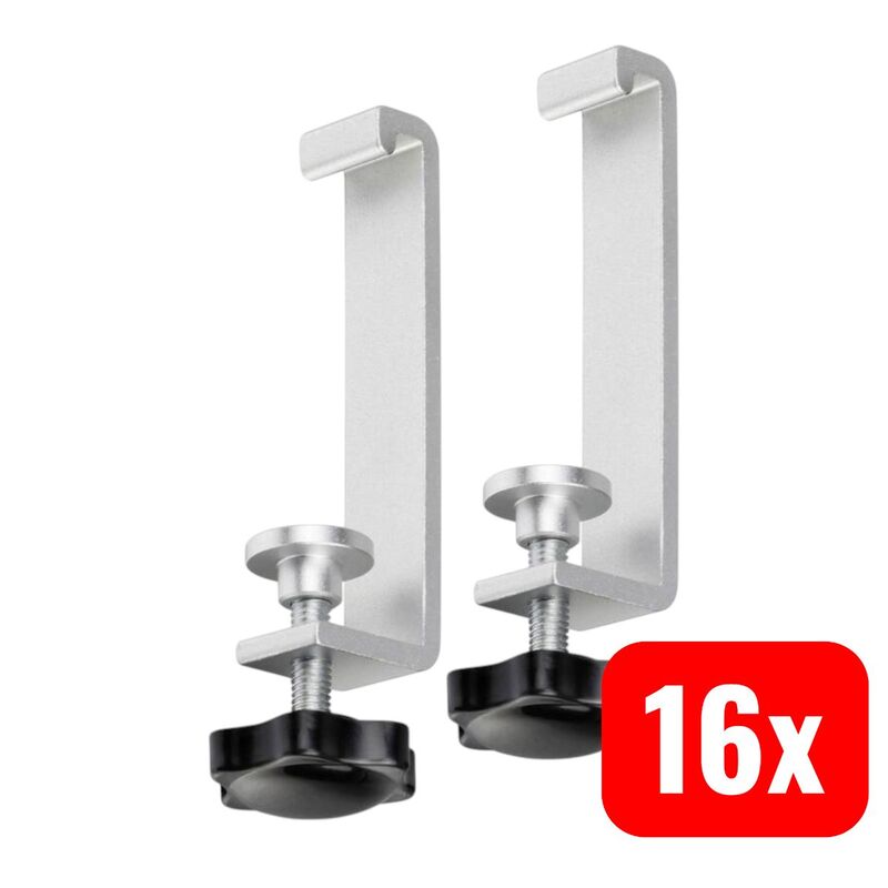 Brennenstuhl Befestigung Klemme Halter Tischplatte Schreibtisch Silber 2er-Set - 4007123691746