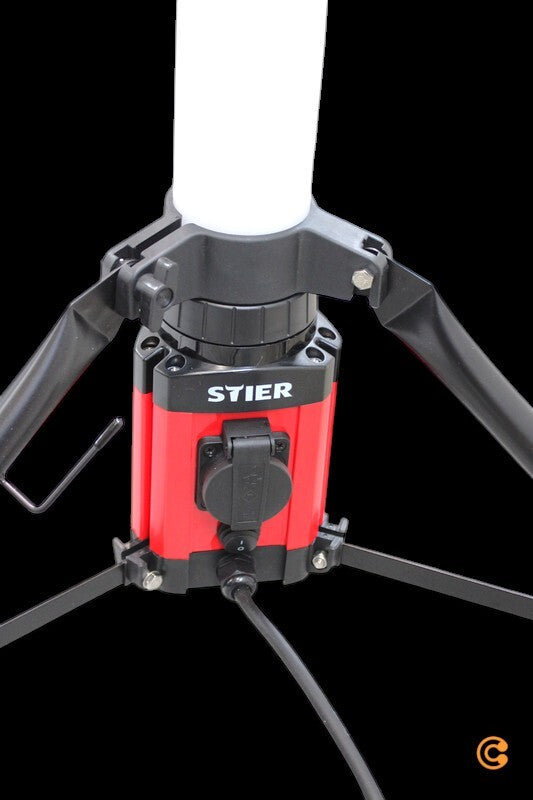 STIER LED Tower Baustrahler Arbeitsleuchte 360 Grad 6100 Lumen 72W Schwarz - 4251709619222