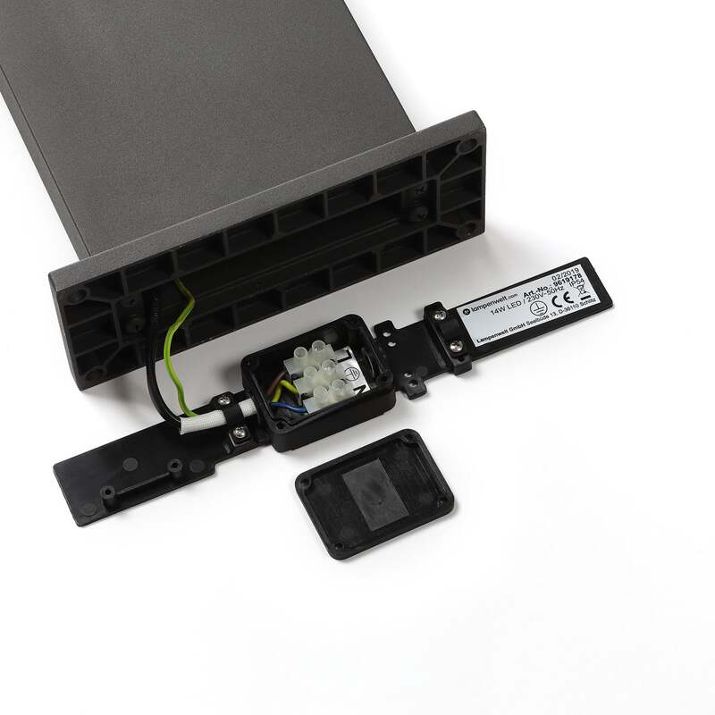 Lucande Wegeleuchte Silvan LED Gartenleuchte Pollerleuchte anthrazit 100cm - 4251096556759