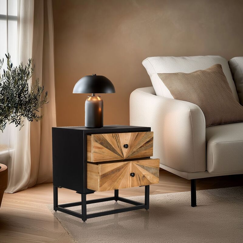 hjh LIVING Sideboard Kommode SANTJAGO BLACK SUN S Holz Beistelltisch - 4064323106425