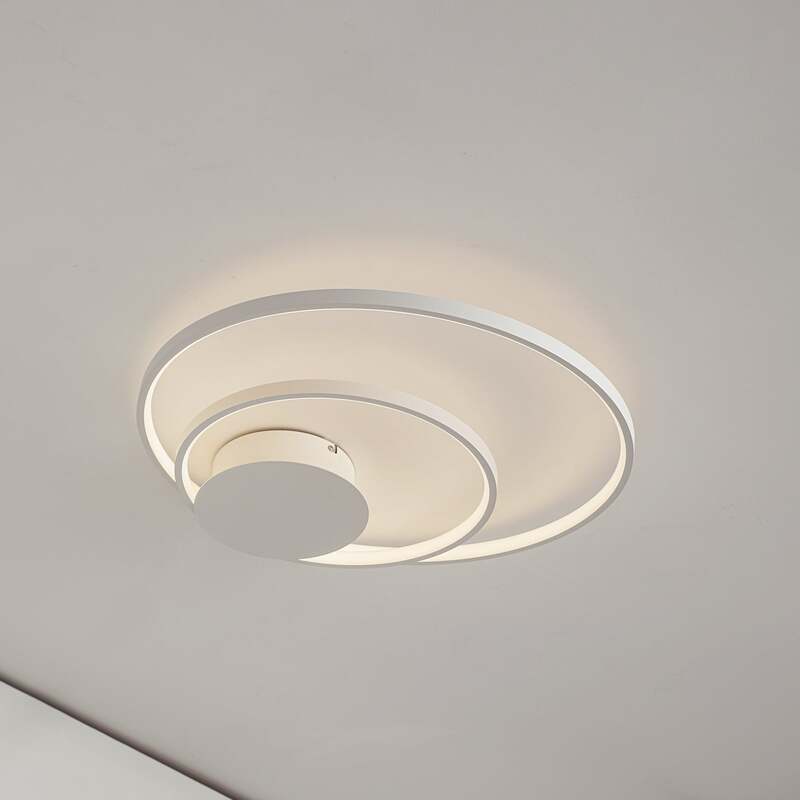 Lindby Deckenleuchte Lampe LED rund weiß matt Nerwin Aluminium dimmbar11 - 4251096574029