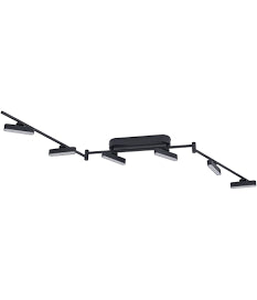 Lindby LED Strahler Deckenleuchte Lichtleiste Eldrin Schwarz dimmbar sechsflammi - 4251911791211