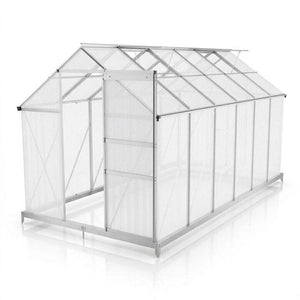 B-Ware Aluminium Gewächshaus 7,2 m² mit Stahlfundament für optimale Pflanzenbedingungen