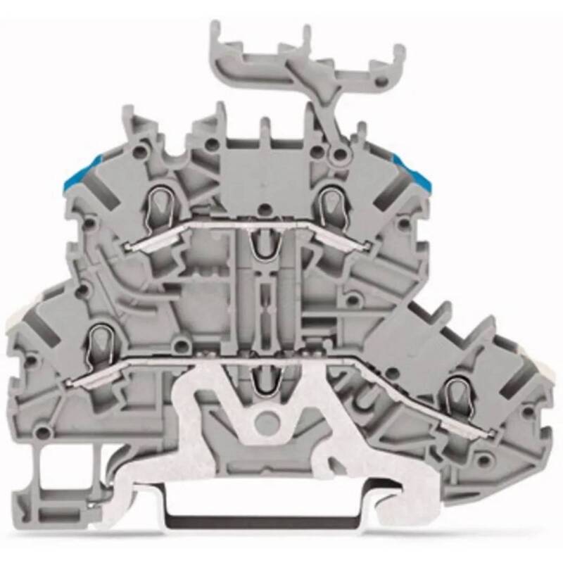 WAGO 2000-2258 Doppelstock-Durchgangsklemme 3,50mm Zugfeder L Grau 50 Stück - 4055143869317