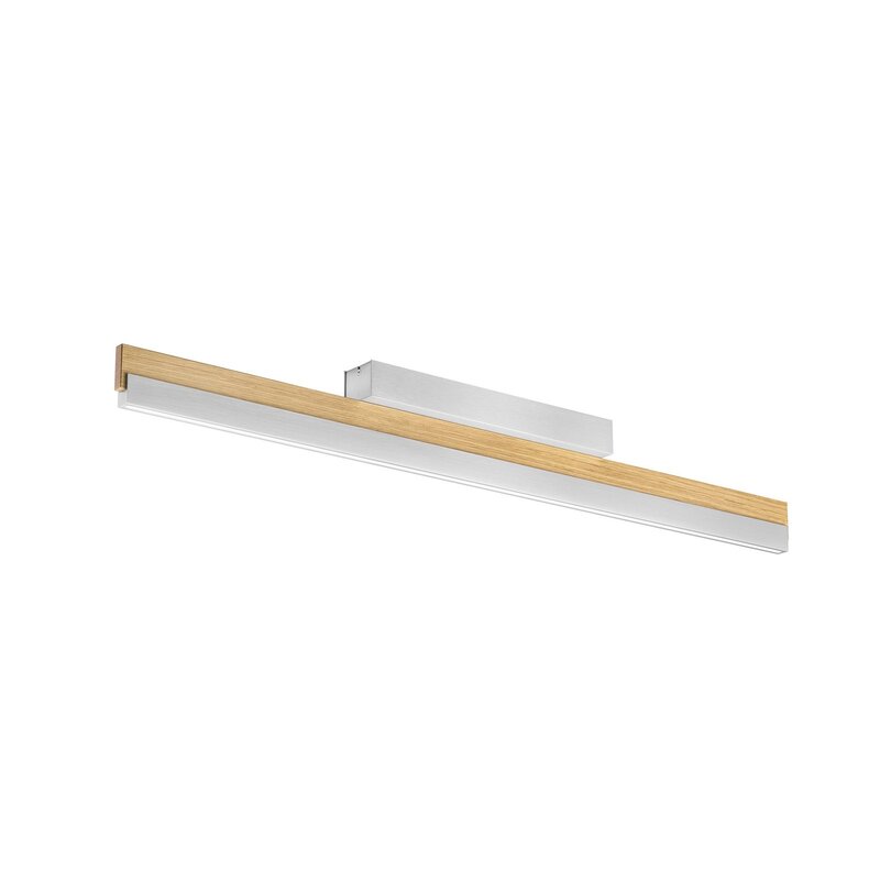 Quitani Deckenleuchte Deckenlampe LED Keijo Eiche Nickel Matt Holz Lampe Wohnzim - 4251911762129