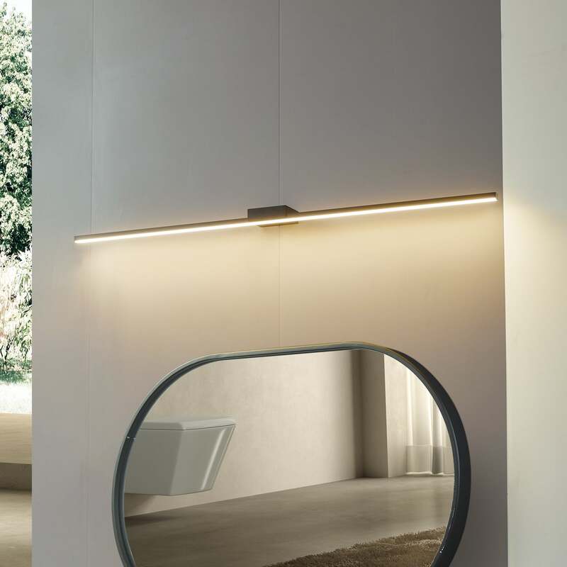 Lucande LED-Spiegellampe Kivana schwarz 120cm IP44 warmweiß universalweiß - 4251911776461