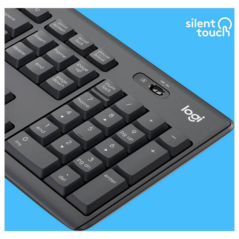 LOGITECH Silent Wireless Combo + mysz MK295 Keyboard Standart Tastatur Maus USB - 5099206092433