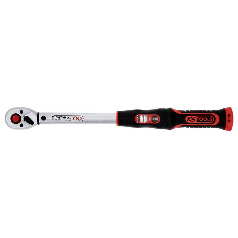 KS Tools Drehmomentschlüssel 10-50 Nm mit Knarre Vierkant massiv 10 mm 460g - 4042146952238