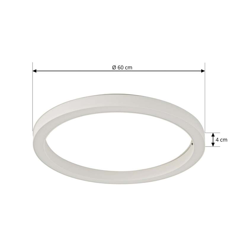 Lucande LED-Deckenlampe Neor 60 cm dimmbar CCT 2700-6500 K weiß 5750 Lumen - 4255830901881
