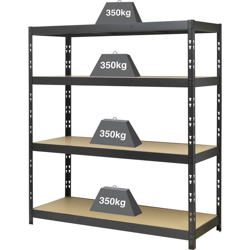 TOOLCRAFT KIT77 Weitspannregal-Grundmodul 1600x1800x600mm Anthrazit 1400kg - 4064161199757