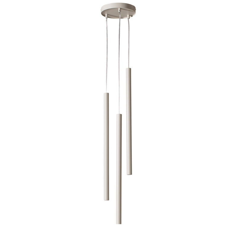 Hängeleuchte Sopel 3 LED Pendelleuchte dimmbar Stahl taupe 3-flammig 50cm Höhe - 5902846811442