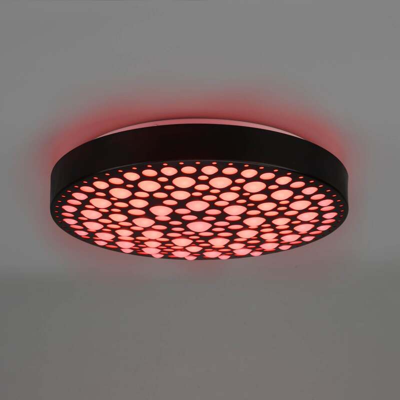 Reality Deckenlampe Chizu LED dimmbar RGB Lampe Leuchte schwarz Ø40,5cm - 4017807538328