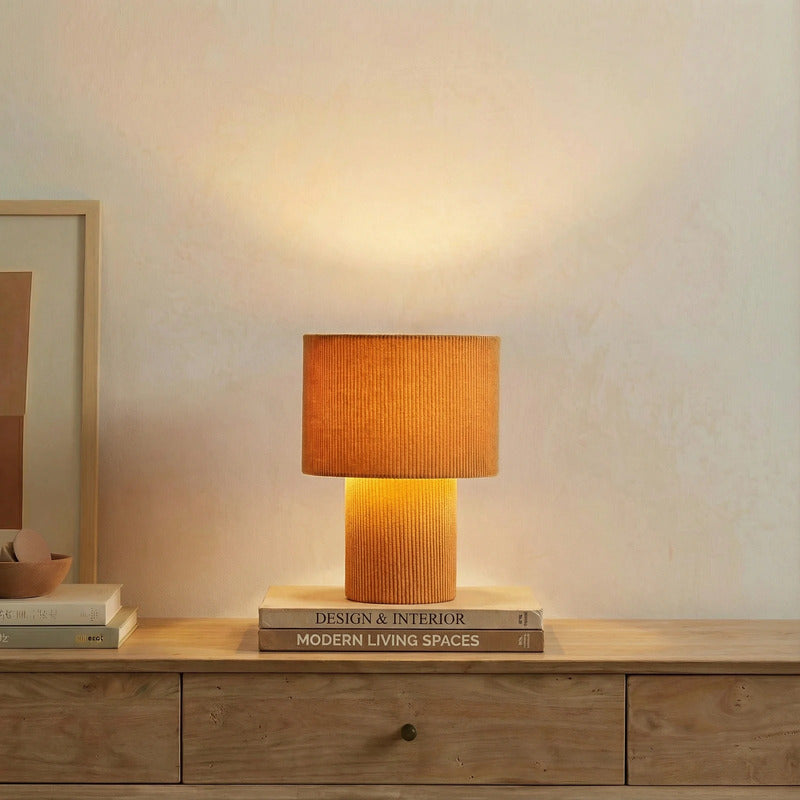 Lindby Tischleuchte Jone LED Lampe Tischlampe Leuchte hellbraun 30cm hoch E27 - 4251911793734