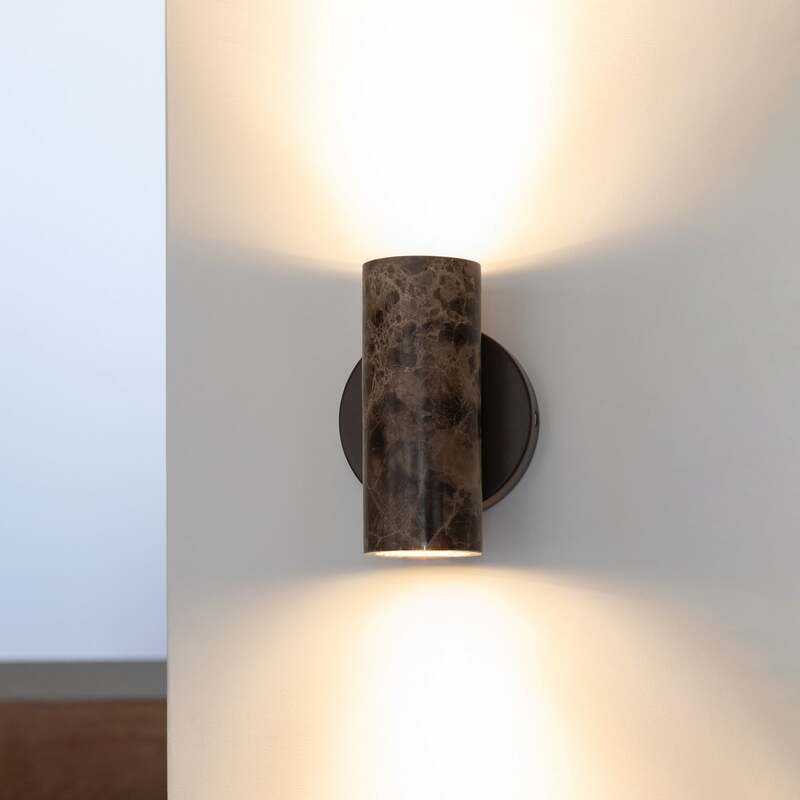 IT'S ABOUT ROMI Wandlampe Tivoli LED Wandleuchte Lampe braun Marmor 17x9,5cm - 8716248097550